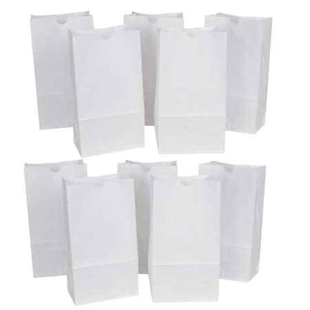 Rainbow Rainbow Kraft Bag, White, 6in x 3.63in x 11in, PK100, Material: Paper P0072005